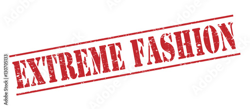 extreme fashion  red vector stamp on white background