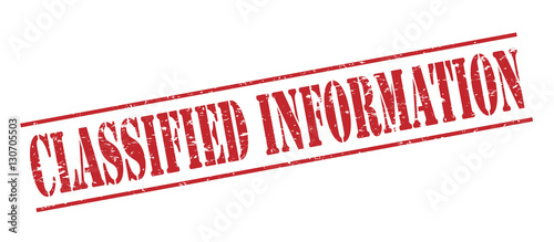 classified information red vector stamp on white background