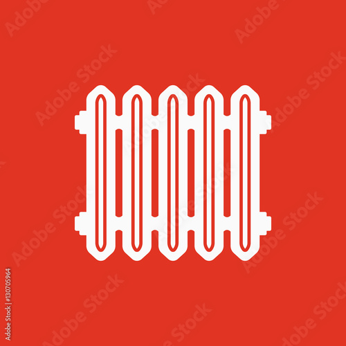 Radiator icon. Heater and heating, heat symbol. Flat design. Stock - Vector illustration