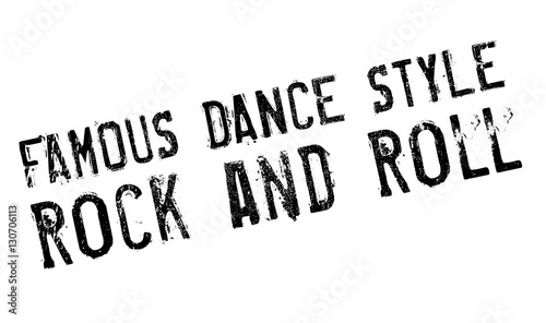 Famous dance style, Rock and Roll stamp. Grunge design with dust scratches. Effects can be easily removed for a clean, crisp look. Color is easily changed.