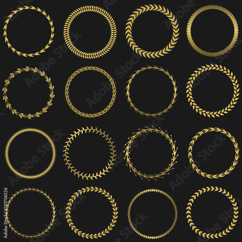 Golden laurel wreaths