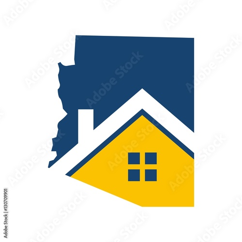 arizona home. arizona house. real estate logo.