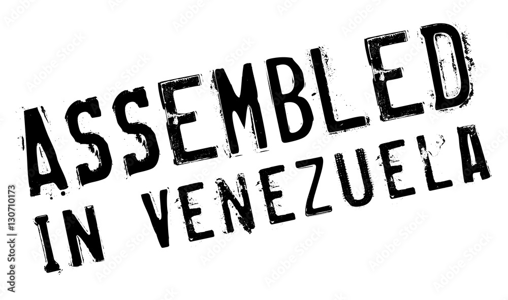 Assembled in Venezuela rubber stamp. Grunge design with dust scratches. Effects can be easily removed for a clean, crisp look. Color is easily changed.