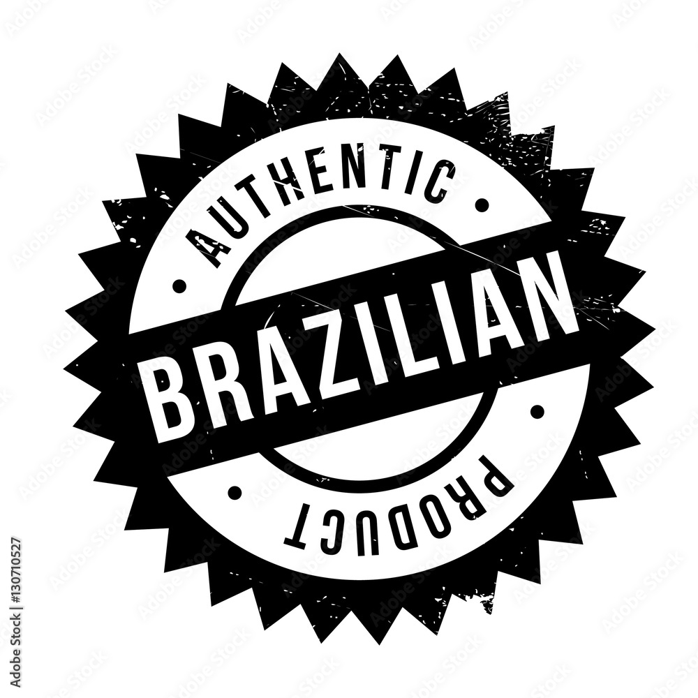Authentic brazilian product stamp. Grunge design with dust scratches. Effects can be easily removed for a clean, crisp look. Color is easily changed.