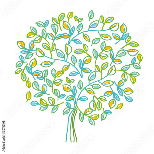 Green decorative tree desig...