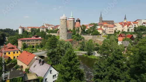 Panorama of the town Bautzen in Upper Lusatia, Germany