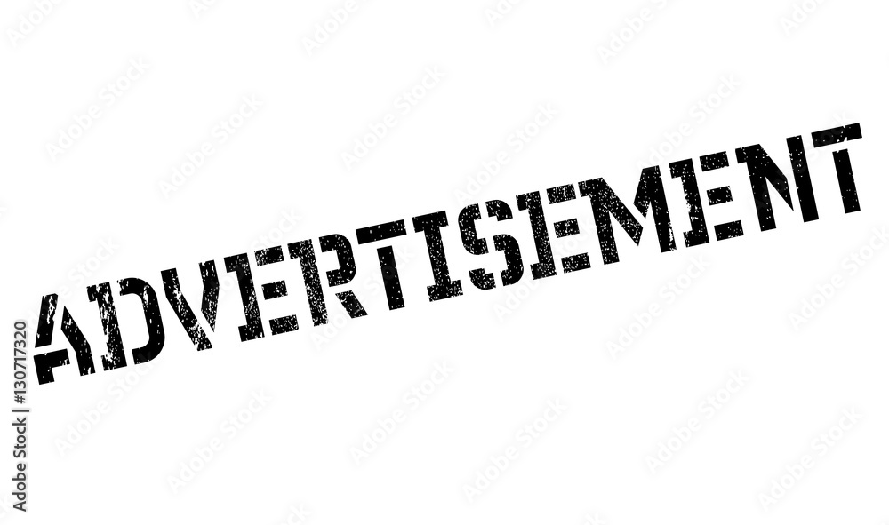 Advertisement rubber stamp Advertisement rubber stamp