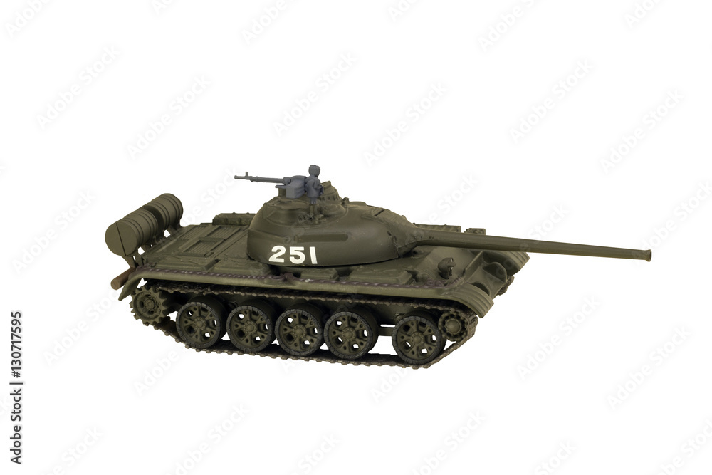Image of a military tank with cannon isolated on white background T-54 Image of a military tank with cannon isolated on white background T-54