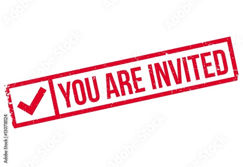 You Are Invited rubber stamp