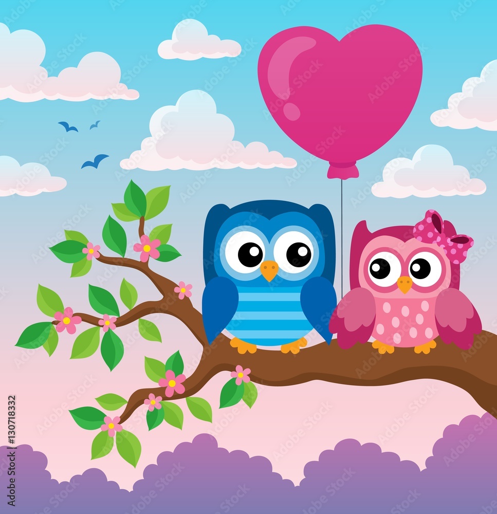Valentine owls theme image 2 Valentine owls theme image 2