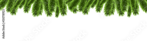 Christmas tree banner decoration vector 