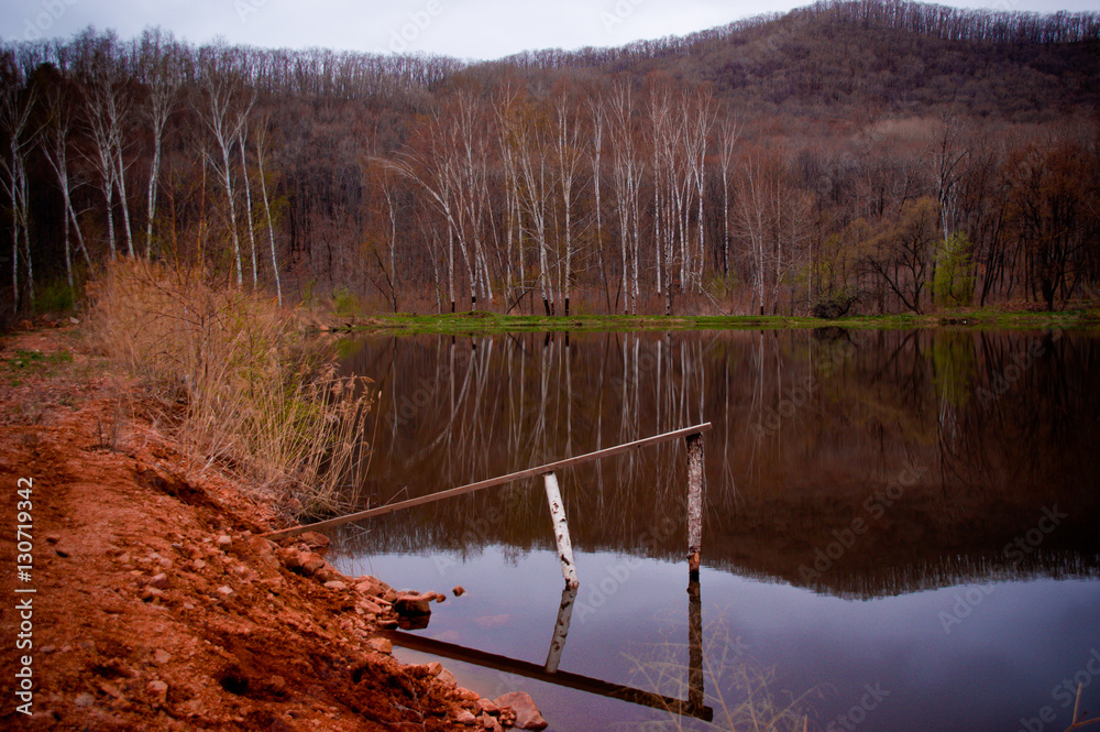 Reflection in the autumn lake Reflection in the autumn lake