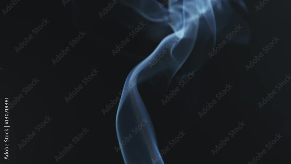 closeup video of blue smoke rising over black background in 180fps slow motion, prores footage closeup video of blue smoke rising over black background in 180fps slow motion, prores footage