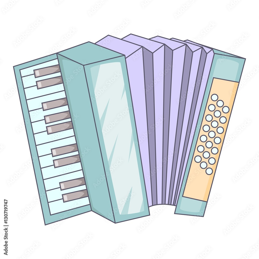 Accordion icon. Cartoon illustration of accordion vector icon for web design