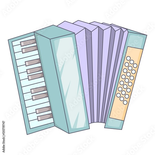 Accordion icon. Cartoon illustration of accordion vector icon for web design