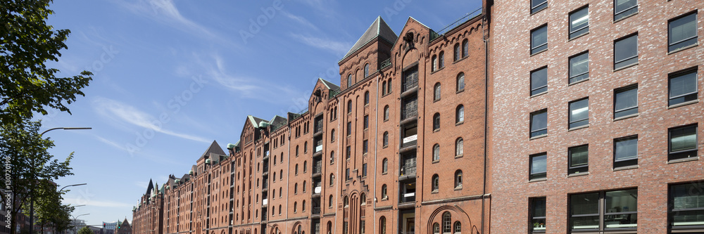 Speichergebäude in der Speicherstadt, Hamburg, Deutschland