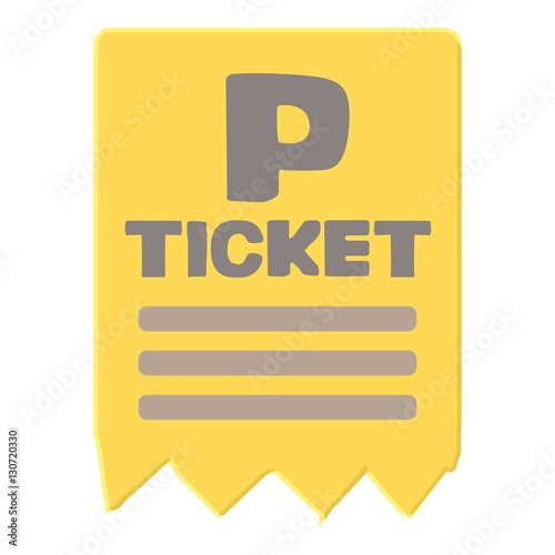 Parking ticket icon. Cartoon illustration of parking ticket vector icon for web photo