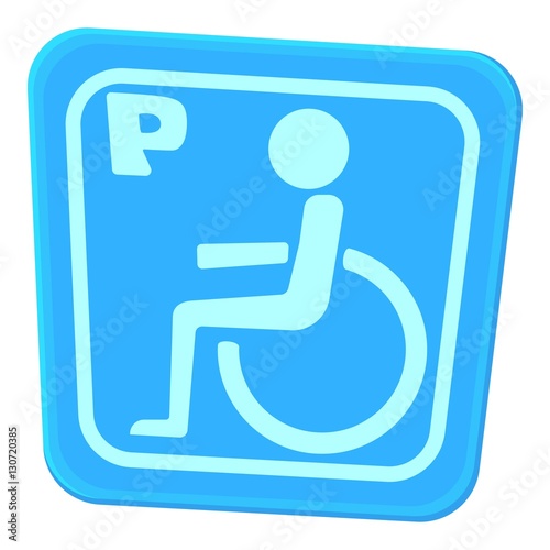 Invalid parking icon. Cartoon illustration of invalid parking vector icon for web