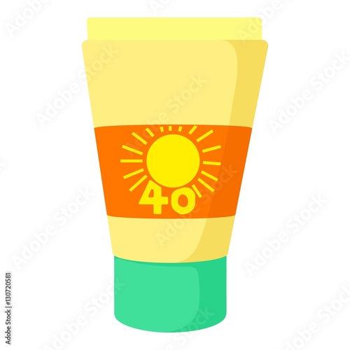 Sunscreen icon. Cartoon illustration of sunscreen vector icon for web