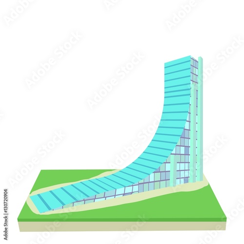 Springboard icon. Cartoon illustration of springboard vector icon for web