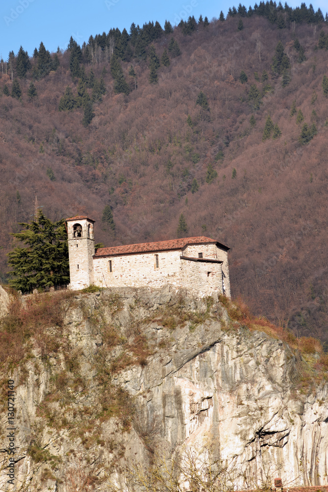 Fototapeta premium The Rocca in country Nozza with Medieval Church