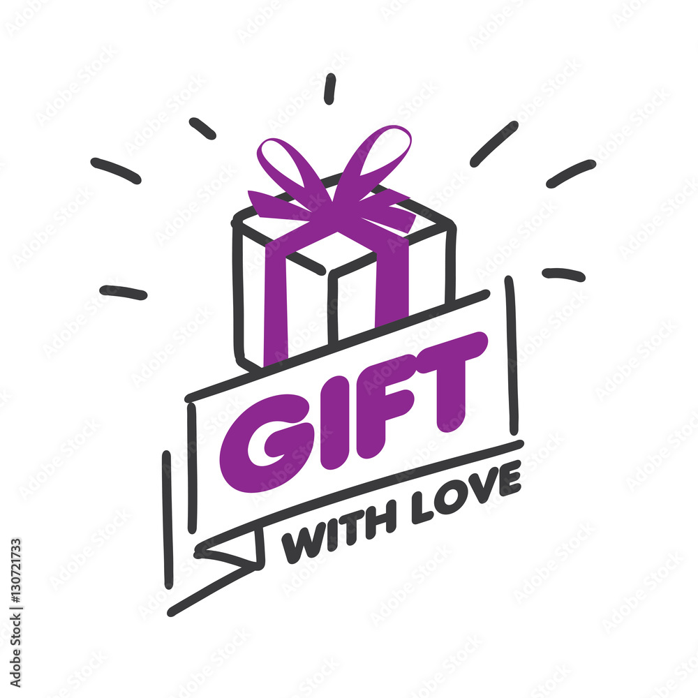 Fototapeta premium vector logo gift
