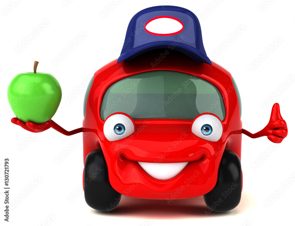 Fun car - 3D Illustration Fun car - 3D Illustration