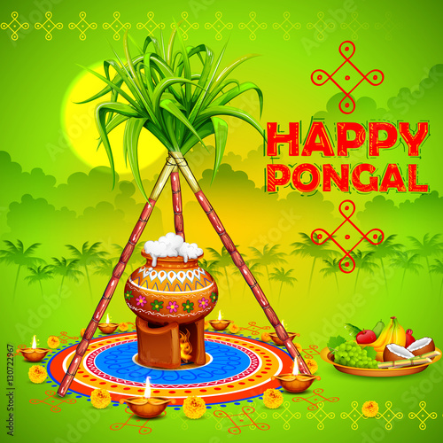 Happy Pongal greeting background