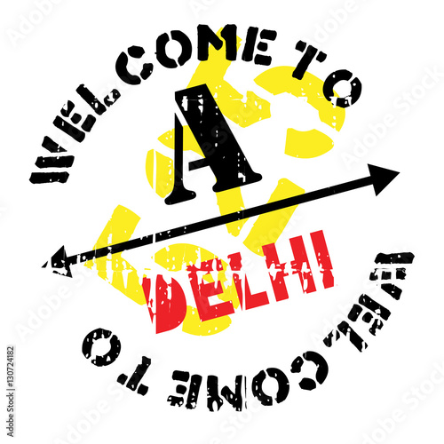 Delhi stamp rubber grunge