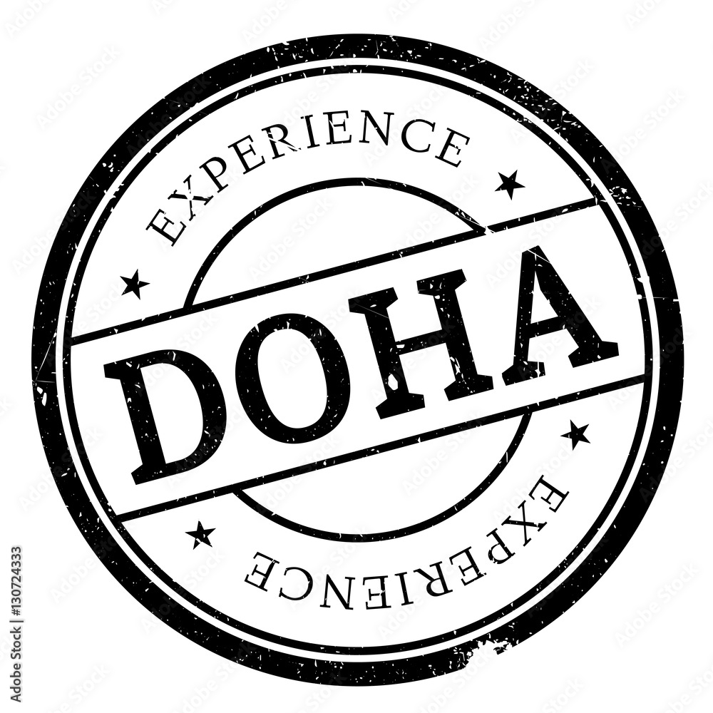 Doha stamp rubber grunge