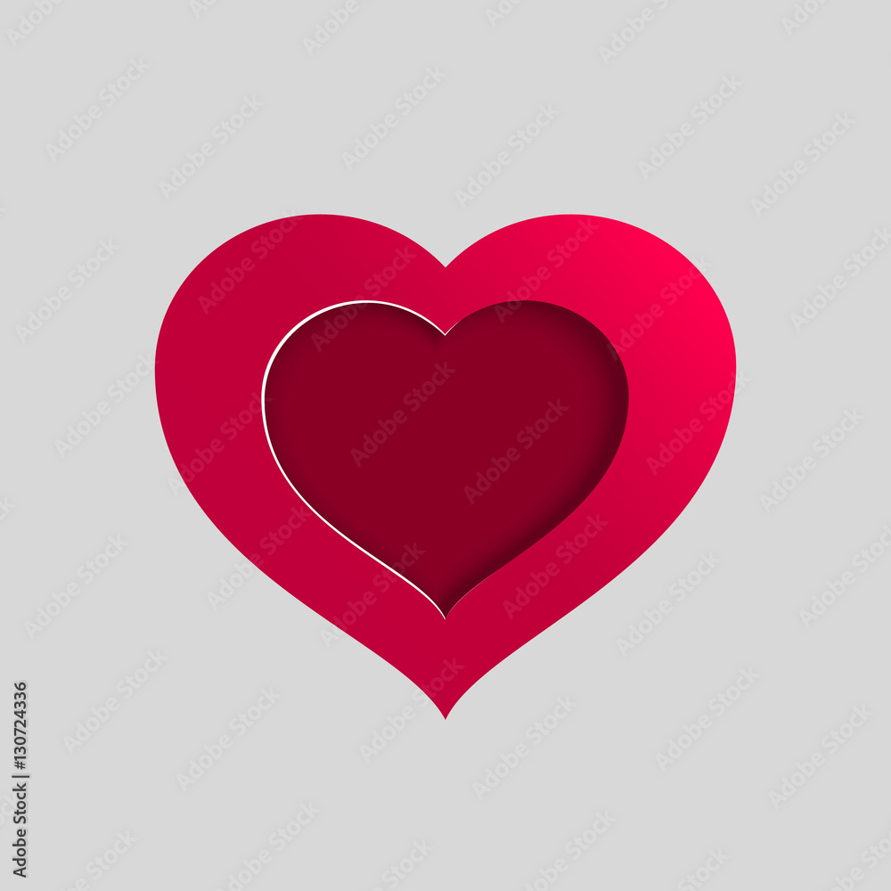 Vector pink heart