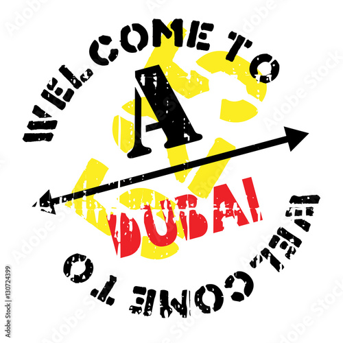 Dubai stamp rubber grunge