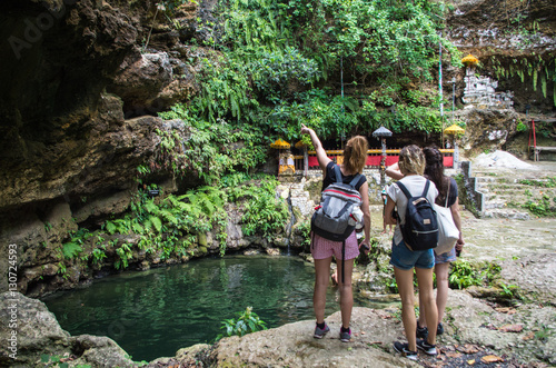 Tourists at Temeling Forrest, Nusa Penida