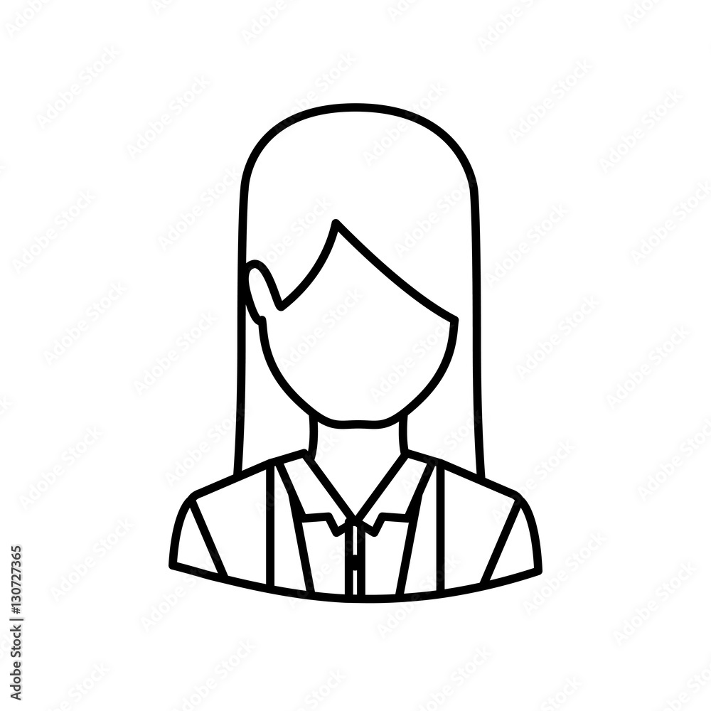 Woman icon. Girl female avatar person people and human theme. Isolated design. Vector illustration Woman icon. Girl female avatar person people and human theme. Isolated design. Vector illustration