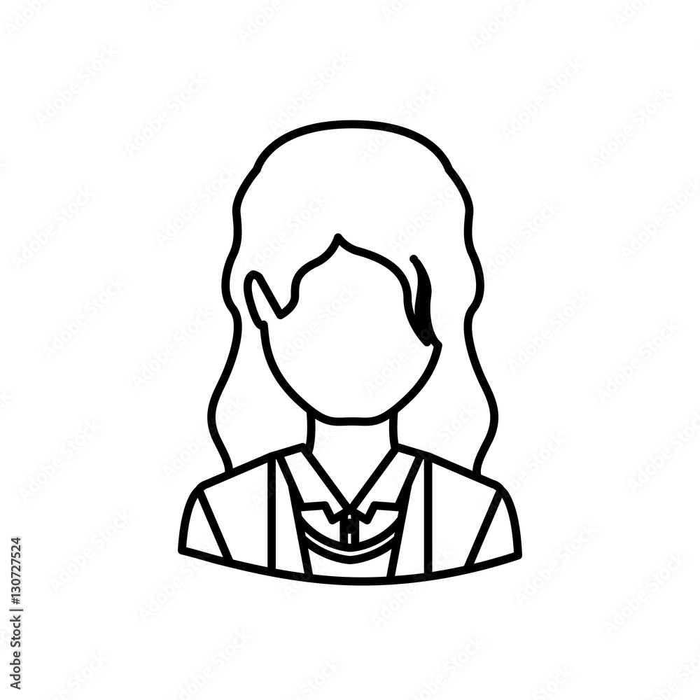 Woman icon. Girl female avatar person people and human theme. Isolated design. Vector illustration Woman icon. Girl female avatar person people and human theme. Isolated design. Vector illustration