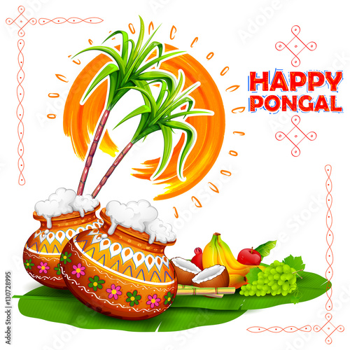 Happy Pongal greeting background