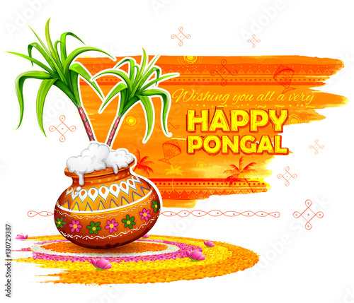 Happy Pongal greeting background