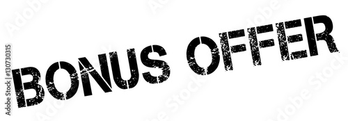 Bonus Offer rubber stamp. Grunge design with dust scratches. Effects can be easily removed for a clean, crisp look. Color is easily changed.