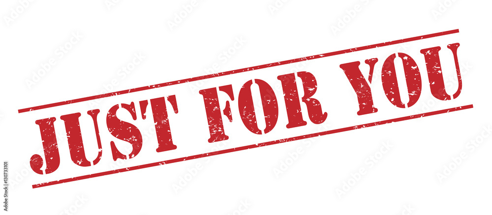 just for you red stamp on white background just for you red stamp on white background