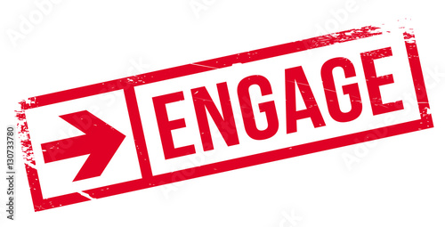 Engage stamp. Grunge design with dust scratches. Effects can be easily removed for a clean, crisp look. Color is easily changed.