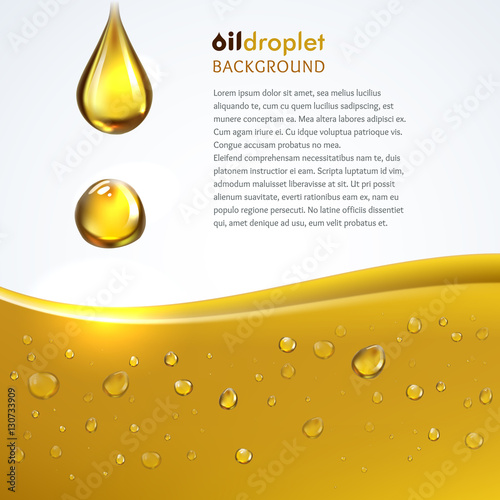 Obraz na płótnie Oily drop wave background w salonie