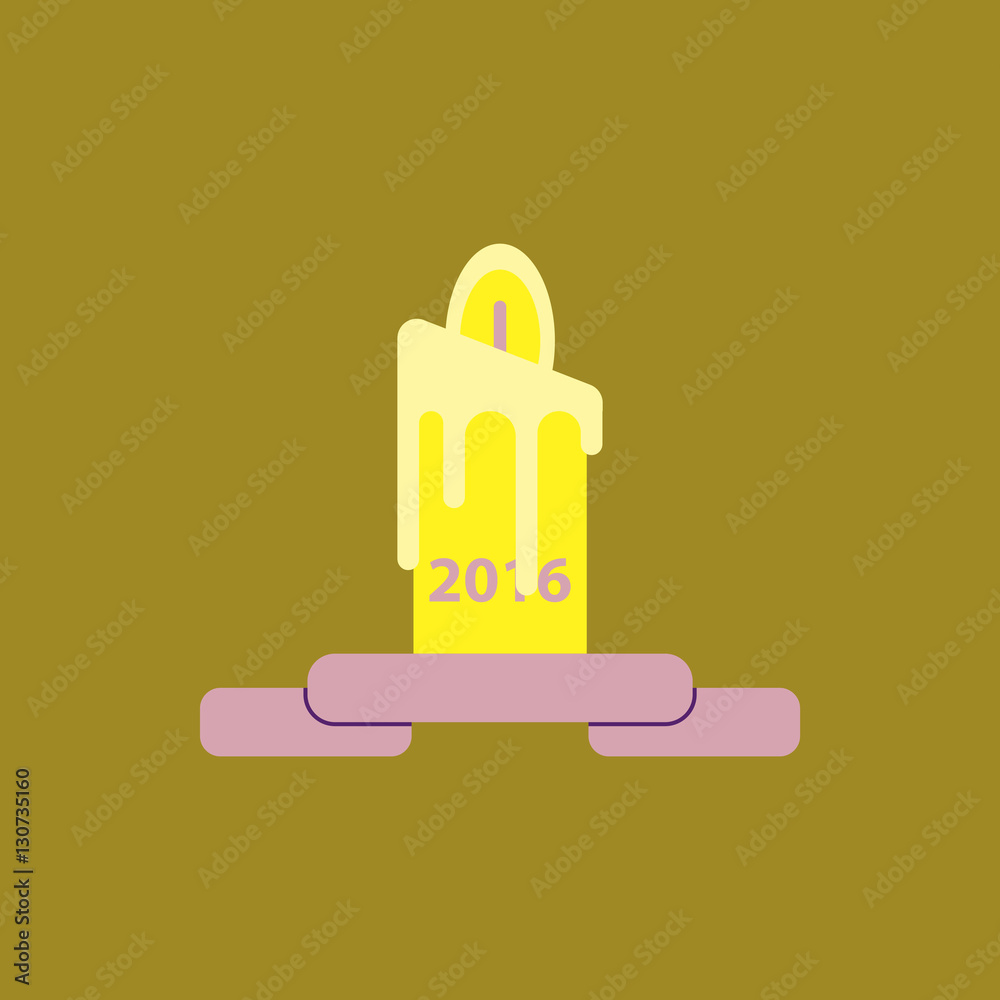 candle Vector illustration candle with old year number candle Vector illustration candle with old year number