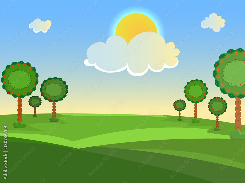 Fototapeta premium Summer landscape.