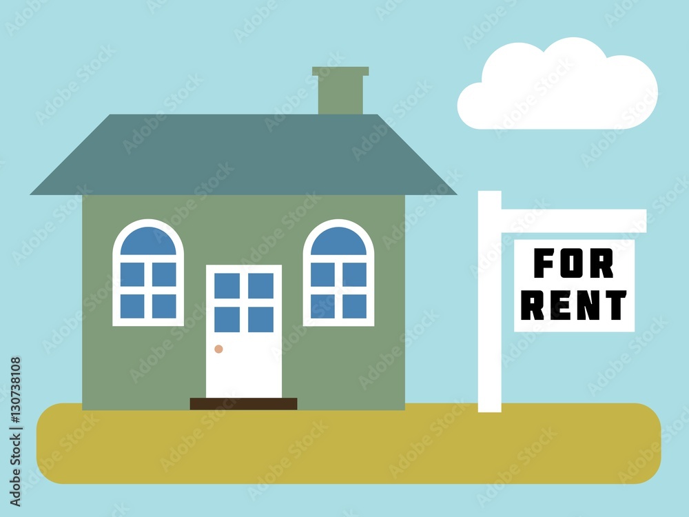 For rent - vector graphics Stock Vector | Adobe Stock