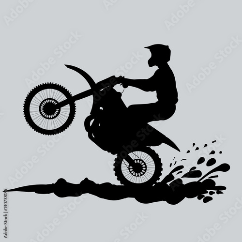 outlines motorcyclist