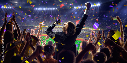 Wallpaper Mural Fans on stadium game businessman Torontodigital.ca