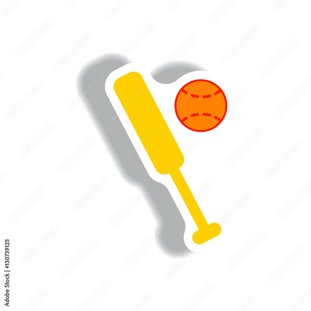 baseball bat stylish icon in paper sticker style baseball bat and baseball ball baseball bat stylish icon in paper sticker style baseball bat and baseball ball