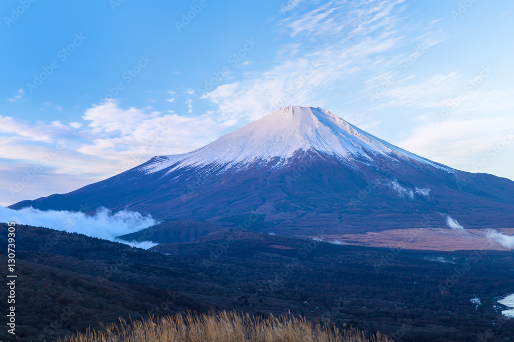 Mt.Fuji and Yamanakako. Shot in the early morning.