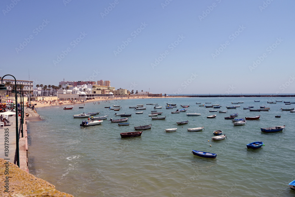 Strand La Caleta in Cadiz Andalusien