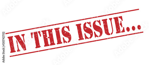 in this issue red stamp on white background